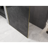 Mexen Kioto Paroi de douche Walk-in 150 x 200 cm, crackle graphite 12 mm, doré brossé - 800-150-101-55-44-X