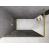 Mexen Kioto paroi de douche Walk-in 90 x 200 cm, crackle graphite 12 mm, or brossé - 800-090-101-55-44-X