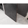Mexen Kioto paroi de douche Walk-in 110 x 200 cm, crackle graphite 12 mm, or rose - 800-110-101-60-44-X