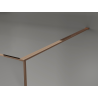 Mexen Kioto paroi de douche Walk-in 150 x 200 cm, crackle graphite 12 mm, or rose - 800-150-101-60-44-X