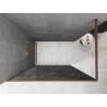 Mexen Kioto paroi de douche Walk-in 140 x 200 cm, crackle graphite 12 mm, cuivre brossé - 800-140-101-65-44-X