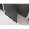 Mexen Kioto paroi de douche Walk-in 110 x 200 cm, crackle graphite 12 mm, gris pistolet brossé - 800-110-101-66-44-X
