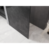 Mexen Kioto paroi de douche Walk-in 130 x 200 cm, crackle graphite 12 mm, gris gun brossé - 800-130-101-66-44-X