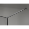 Mexen Kioto paroi de douche Walk-in 100 x 200 cm, crackle graphite 12 mm, gris arme brossé - 800-100-101-66-44-X