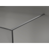 Mexen Kioto paroi de douche Walk-in 140 x 200 cm, crackle graphite 12 mm, gris canon brossé - 800-140-101-66-44-X
