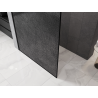 Mexen Kioto paroi de douche Walk-in 130 x 200 cm, crackle graphite 12 mm, noir - 800-130-101-70-44-X