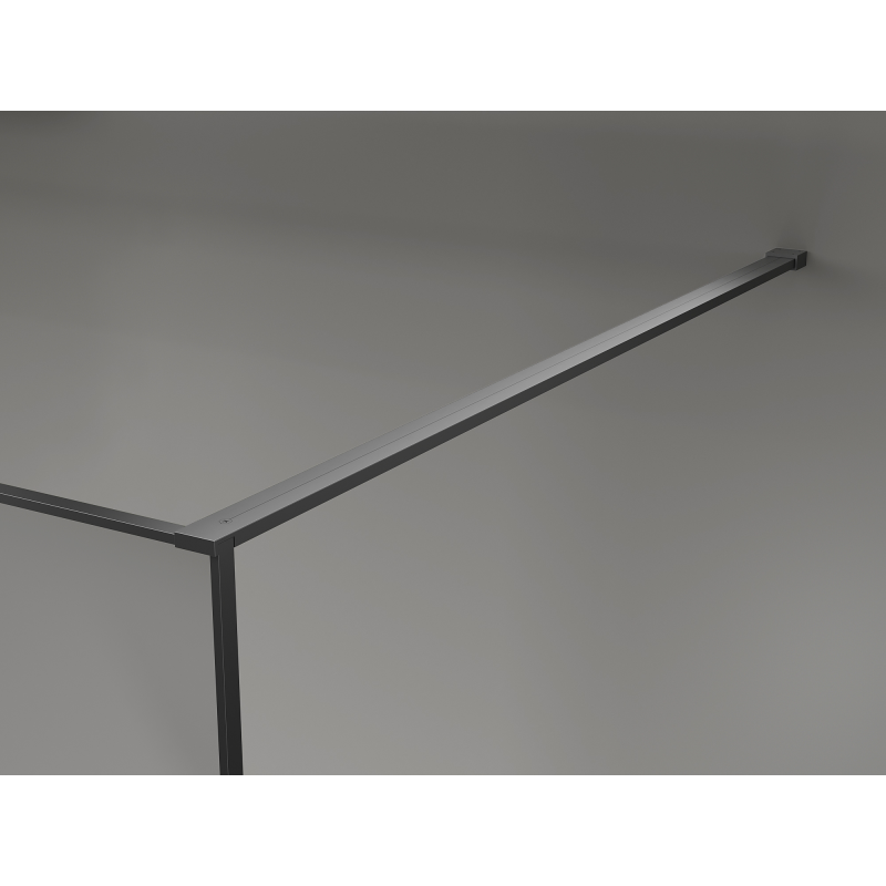 Mexen Kioto paroi de douche Walk-in 160 x 200 cm, crackle graphite 12 mm, métal gun - 800-160-101-95-44-X