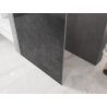 Mexen Kioto paroi de douche Walk-in 160 x 200 cm, crackle graphite 12 mm, nickel brossé - 800-160-101-97-44-X