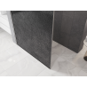 Mexen Kioto paroi de douche Walk-in 80 x 200 cm, crackle graphite 12 mm, nickel brossé - 800-080-101-97-44-X