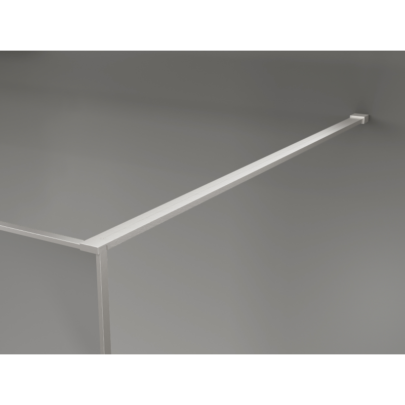 Mexen Kioto paroi de douche Walk-in 90 x 200 cm, crackle graphite 12 mm, nickel brossé - 800-090-101-97-44-X