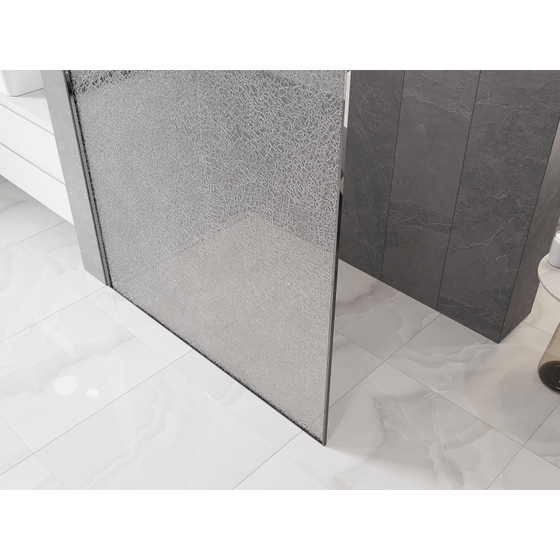 Mexen Kioto paroi de douche Walk-in 120 x 200 cm, crackle transparent 12 mm, chrome - 800-120-101-01-04-X