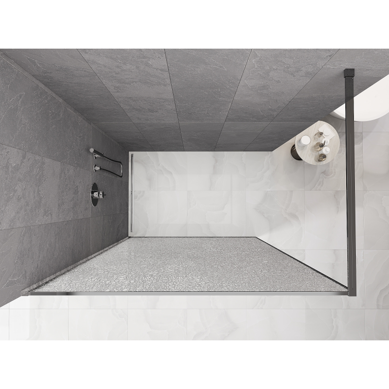 Mexen Kioto paroi de douche Walk-in 120 x 200 cm, crackle transparent 12 mm, chrome - 800-120-101-01-04-X
