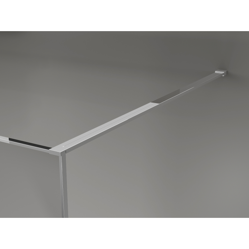 Mexen Kioto Paroi de douche Walk-in 130 x 200 cm, crackle transparent 12 mm, chrome - 800-130-101-01-04-X
