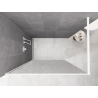 Mexen Kioto paroi de douche Walk-in 140 x 200 cm, crackle transparent 12 mm, blanc - 800-140-101-20-04-X