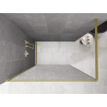 Mexen Kioto paroi de douche Walk-in 110 x 200 cm, crackle transparent 12 mm, or brossé - 800-110-101-55-04-X