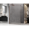 Mexen Kioto paroi de douche Walk-in 110 x 200 cm, crackle transparent 12 mm, or rose - 800-110-101-60-04-X