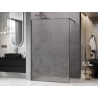 Mexen Kioto paroi de douche Walk-in 120 x 200 cm, crackle transparent 12 mm, gris canon brossé - 800-120-101-66-04-X