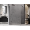 Mexen Kioto paroi de douche Walk-in 80 x 200 cm, crackle transparent 12 mm, gris canon brossé - 800-080-101-66-04-X