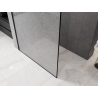 Mexen Kioto paroi de douche Walk-in 110 x 200 cm, crackle transparent 12 mm, noire - 800-110-101-70-04-X