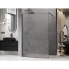 Mexen Kioto paroi de douche Walk-in 130 x 200 cm, crackle transparent 12 mm, noir - 800-130-101-70-04-X
