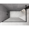 Mexen Kioto paroi de douche Walk-in 120 x 200 cm, crackle transparent 12 mm, noir - 800-120-101-70-04-X