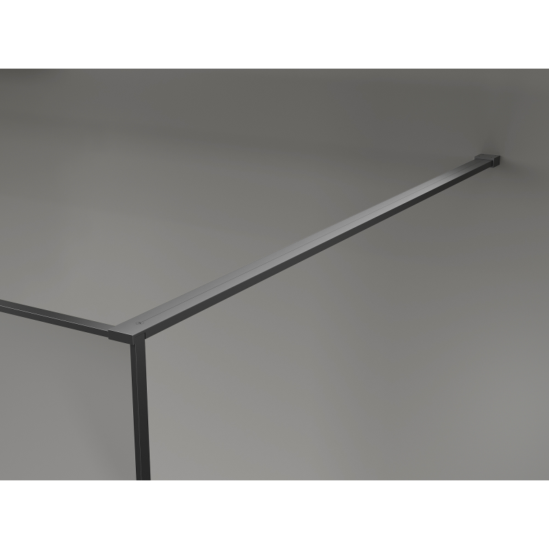 Mexen Kioto paroi de douche Walk-in 90 x 200 cm, crackle transparent 12 mm, gun metal - 800-090-101-95-04-X