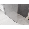 Mexen Kioto paroi de douche Walk-in 100 x 200 cm, crackle transparent 12 mm, nickel brossé - 800-100-101-97-04-X
