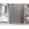Mexen Kioto paroi de douche Walk-in 140 x 200 cm, crackle transparent 12 mm, nickel brossé - 800-140-101-97-04-X