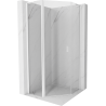 Mexen Mist L cabine de douche pentagonale à charnière 90 x 90 cm, transparent, blanche - 8A8L-090-090-20-00