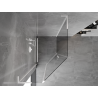 Mexen Mist L cabine de douche pentagonale asymétrique pivotante 80 x 100 cm, transparente, blanche - 8A8L-080-100-20-00