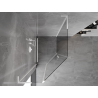 Mexen Mist L cabine de douche pentagonale asymétrique à battant 90 x 100 cm, transparente, blanche - 8A8L-090-100-20-00
