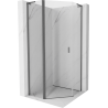 Mexen Mist L cabine de douche pentagonale à charnière 80 x 80 cm, transparent, gris canon brossé - 8A8L-080-080-66-00
