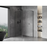 Mexen Mist L cabine de douche pentagonale asymétrique pivotante 90x80 cm transparent gris canon brossé - 8A8L-090-080-66-00