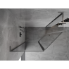 Mexen Mist L cabine de douche pentagonale asymétrique pivotante 90x80 cm transparent gris canon brossé - 8A8L-090-080-66-00