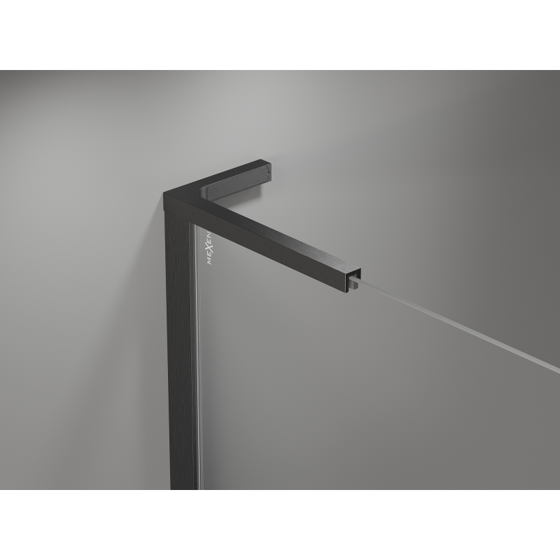 Mexen Mist L cabine de douche pentagonale asymétrique pivotante 80x90 cm transparent gris canon brossé - 8A8L-080-090-66-00