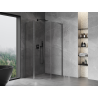 Mexen Mist L cabine de douche pentagonale asymétrique pivotante 90x100 cm transparent gun gray brossé - 8A8L-090-100-66-00