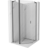 Mexen Mist L cabine de douche pentagonale pivotante 100 x 100 cm, transparent, gris canon brossé - 8A8L-100-100-66-00