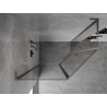 Mexen Mist L cabine de douche pentagonale asymétrique pivotante 90 x 80 cm, transparente, métal canon - 8A8L-090-080-95-00