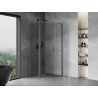 Mexen Mist L cabine de douche pentagonale pivotante 90 x 90 cm, transparent, métal canon - 8A8L-090-090-95-00