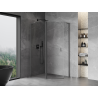Mexen Mist L cabine de douche pentagonale asymétrique pivotante 100 x 90 cm, transparent, métal gun - 8A8L-100-090-95-00