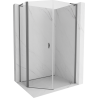 Mexen Mist L cabine de douche pentagonale asymétrique pivotante 90 x 100 cm, transparent, métal canon - 8A8L-090-100-95-00