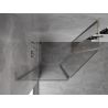 Mexen Mist L cabine de douche pentagonale asymétrique pivotante 90 x 80 cm transparent nickel brossé - 8A8L-090-080-97-00