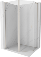 Mexen Mist L cabine de douche pentagonale asymétrique pivotante 100 x 80 cm transparent nickel brossé - 8A8L-100-080-97-00