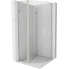 Mexen Mist L cabine de douche pentagonale pivotante 90 x 90 cm, transparente, nickel brossé - 8A8L-090-090-97-00