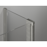 Mexen Mist L cabine de douche pentagonale pivotante 100 x 100 cm, transparent, nickel brossé - 8A8L-100-100-97-00