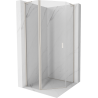 Mexen Mist L cabine de douche pentagonale pivotante 100 x 100 cm, transparent, nickel brossé - 8A8L-100-100-97-00