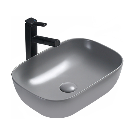 Mexen Rita lavabo vasque 45 x 32 cm, gris clair mat - 21084561