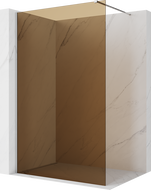 Mexen Kioto paroi de douche Walk-in 80 x 200 cm, bronze 8 mm, chrome - 800-080-101-01-32