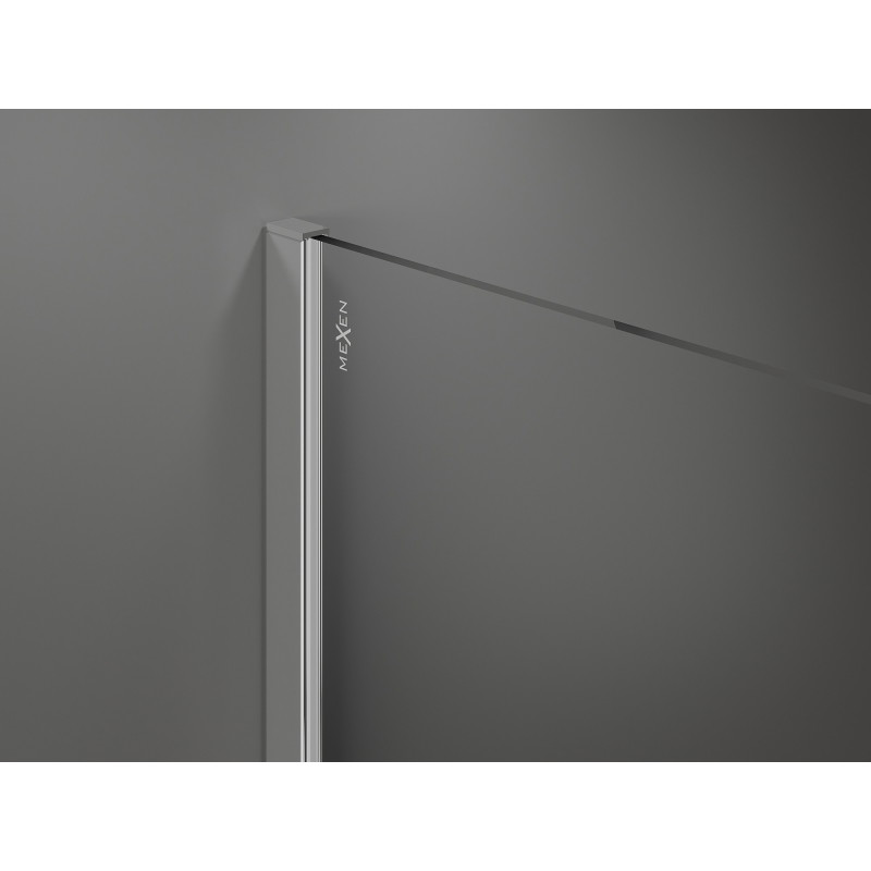 Mexen Kioto Paroi de douche Walk-in 130 x 200 cm, bronze 8 mm, chrome - 800-130-101-01-32
