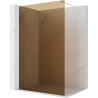 Mexen Kioto Paroi de douche Walk-in 80 x 200 cm, bronze 8 mm, blanche - 800-080-101-20-32